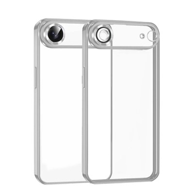 Mey İthalat®   iPhone 17 Air  Lensli Silikon - Gümüş
