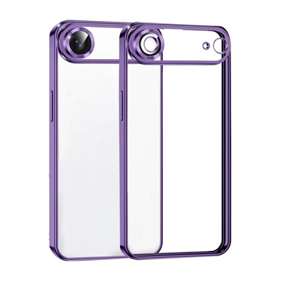 Mey İthalat®   iPhone 17 Air  Lensli Silikon - Mor
