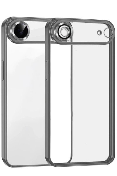 Mey İthalat®   iPhone 17 Air  Lensli Silikon - Titan Gri