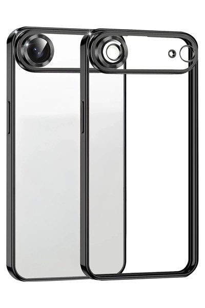 Mey İthalat®   iPhone 17 Air  Lensli Silikon - Siyah