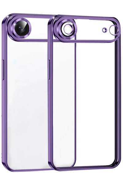 Mey İthalat®   iPhone 17 Air  Lensli Silikon - Mor