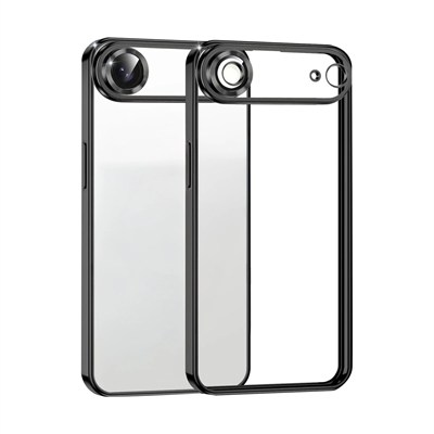 Mey İthalat®   iPhone 17 Air  Lensli Silikon - Siyah