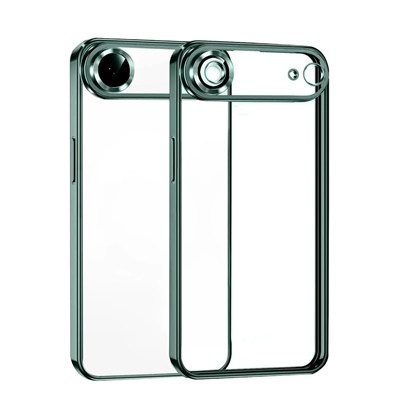 Mey İthalat®   iPhone 17 Air  Lensli Silikon - Yeşil