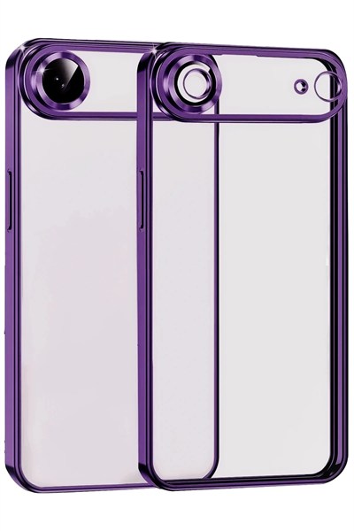 Mey İthalat®   iPhone 17 Air  Lensli Silikon - Açık Mor