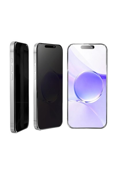 Mey İthalat®   iPhone 17 Air Bilvis 5in1 5D Magic Hayalet Cam Ekran Koruyucu - Siyah