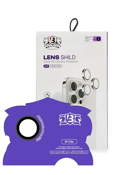 Mey İthalat®   iPhone 17 Air Bilvis Titan Kamera Lens - Siyah