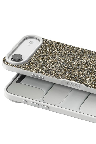 Mey İthalat®   iPhone 17 Air Bright Simli Kapak - Çöl Titanyum