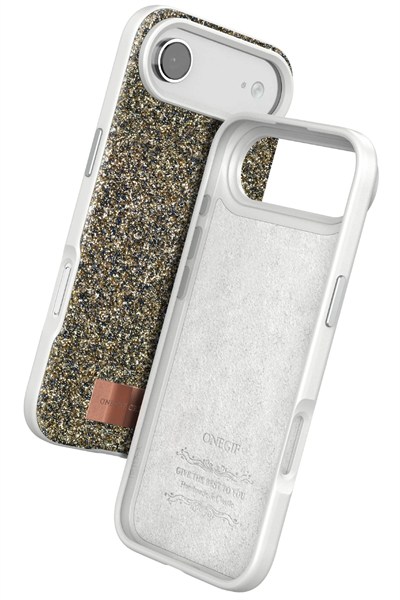 Mey İthalat®   iPhone 17 Air Bright Simli Kapak - Çöl Titanyum