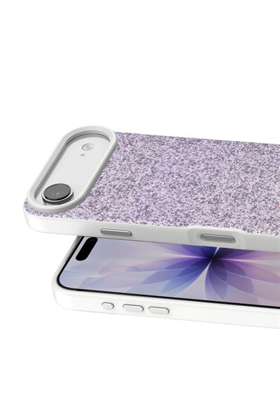 Mey İthalat®   iPhone 17 Air Bright Simli Kapak - Lila