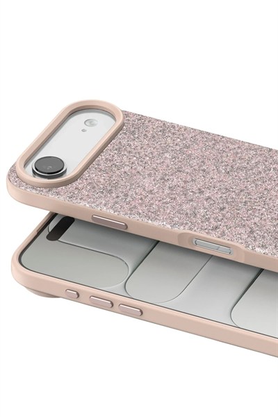 Mey İthalat®   iPhone 17 Air Bright Simli Kapak - Pembe