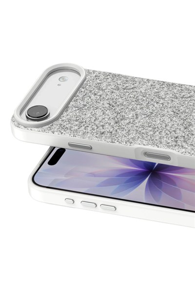 Mey İthalat®   iPhone 17 Air Bright Simli Kapak - Beyaz