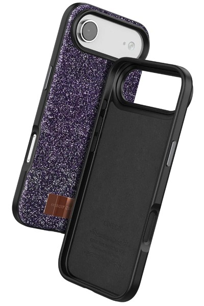 Mey İthalat®   iPhone 17 Air Bright Simli Kapak - Derin Mor
