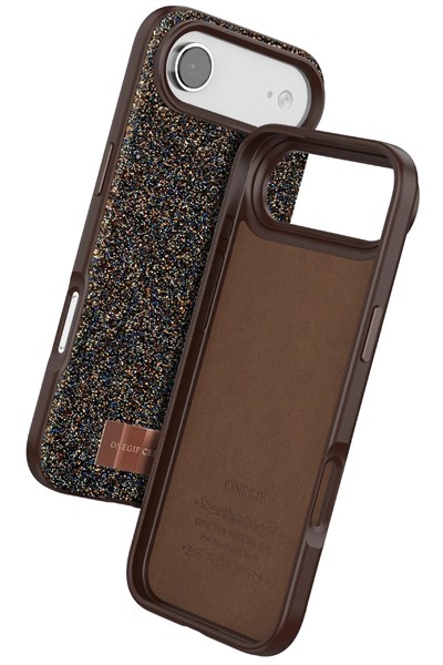 Mey İthalat®   iPhone 17 Air Bright Simli Kapak - Gold