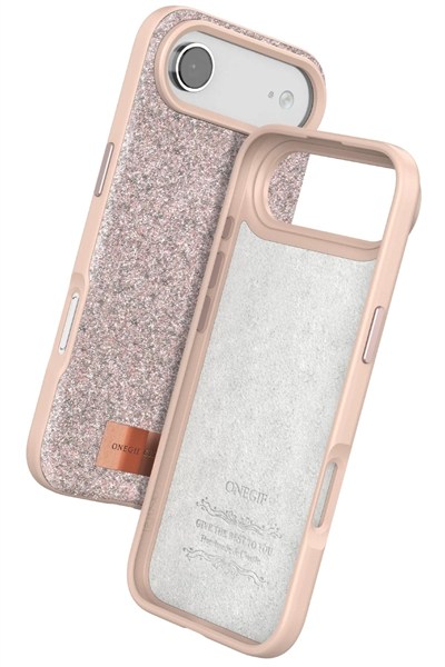 Mey İthalat®   iPhone 17 Air Bright Simli Kapak - Pembe