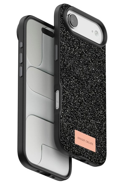 Mey İthalat®   iPhone 17 Air Bright Simli Kapak - Siyah