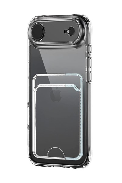 Mey İthalat®   iPhone 17 Air Kart Şeffaf Silikon - Şeffaf