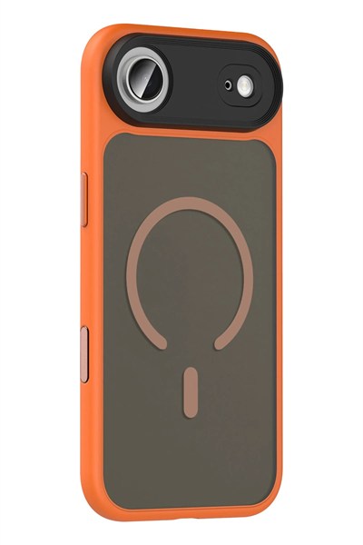 Mey İthalat®   iPhone 17 Air Megane Magsafe Kapak - Turuncu