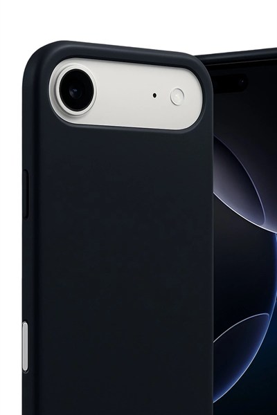 Mey İthalat®   iPhone 17 Air Nano içi Kadife Silikon - Siyah