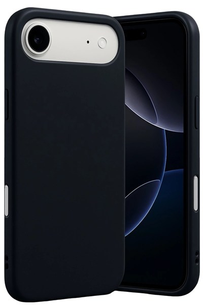 Mey İthalat®   iPhone 17 Air Nano içi Kadife Silikon - Siyah