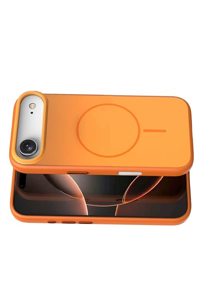 Mey İthalat®   iPhone 17 Air Neva Magsafe Kapak - Turuncu