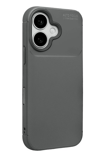 Mey İthalat®   iPhone 17 Auto Focus Karbon Kapak - Gri