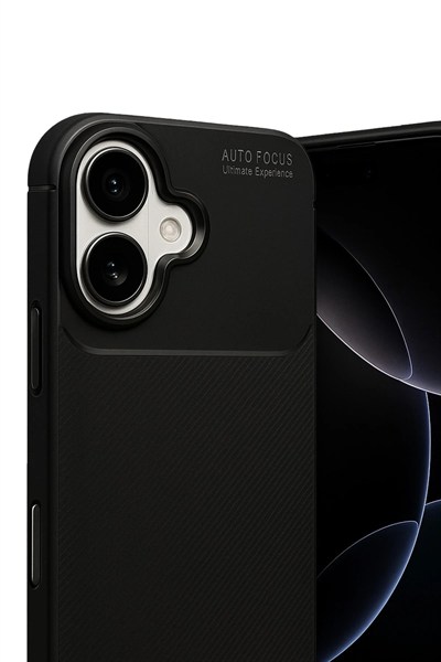 Mey İthalat®   iPhone 17 Auto Focus Karbon Kapak - Siyah