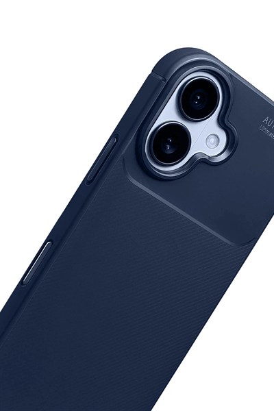 Mey İthalat®   iPhone 17 Auto Focus Karbon Kapak - Lacivert