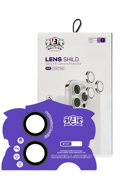 Mey İthalat®   iPhone 17 Bilvis Titan Kamera Lens - Siyah