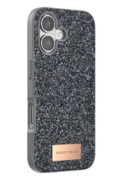 Mey İthalat®   iPhone 17 Bright Simli Kapak - Gümüş