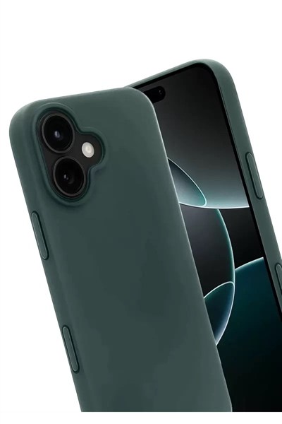 Mey İthalat®   iPhone 17 First Silikon - Koyu Yeşil