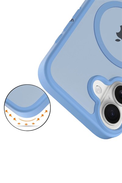 Mey İthalat®   iPhone 17 Jota Magsafe Kapak - Açık Mavi