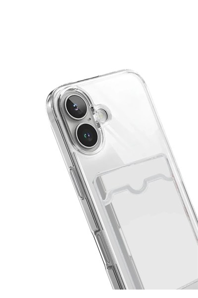 Mey İthalat®   iPhone 17 Kart Şeffaf Silikon - Şeffaf