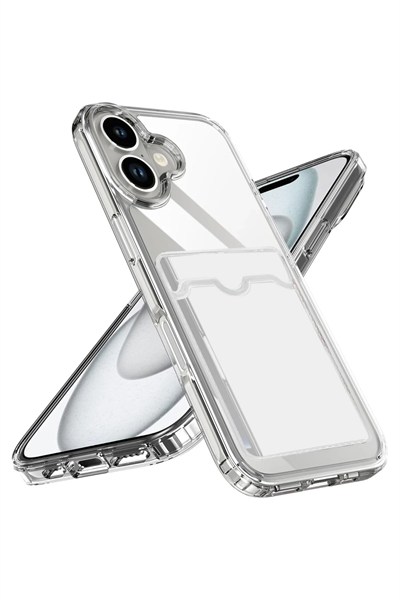 Mey İthalat®   iPhone 17 Kart Şeffaf Silikon - Şeffaf