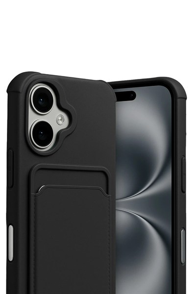 Mey İthalat®   iPhone 17 Kelvin Kartvizitli Silikon - Siyah