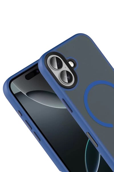 Mey İthalat®   iPhone 17 Megane Magsafe Kapak - Lacivert