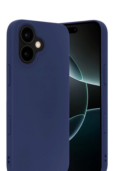 Mey İthalat®   iPhone 17 Nano içi Kadife Silikon - Lacivert