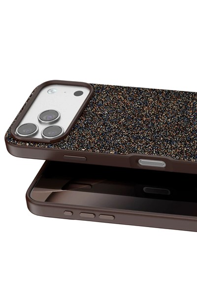 Mey İthalat®   iPhone 17 Pro Bright Simli Kapak - Gold