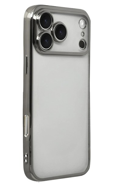 Mey İthalat®   iPhone 17 Pro Max  Lensli Silikon - Titan Gri