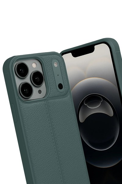 Mey İthalat®   iPhone 17 Pro Max Auto Focus Kapak - Koyu Yeşil