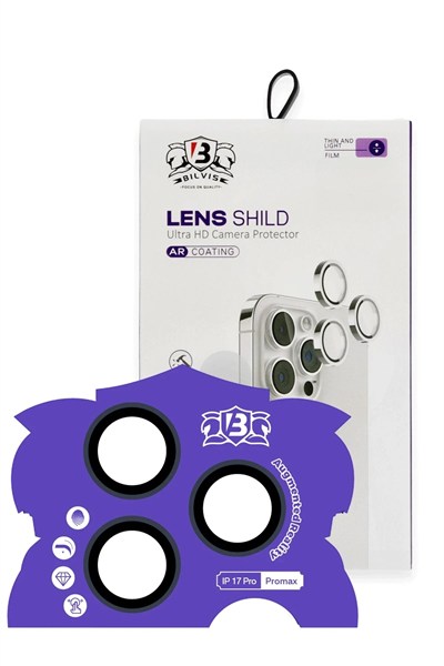 Mey İthalat®   iPhone 17 Pro Max Bilvis Titan Kamera Lens - Lacivert