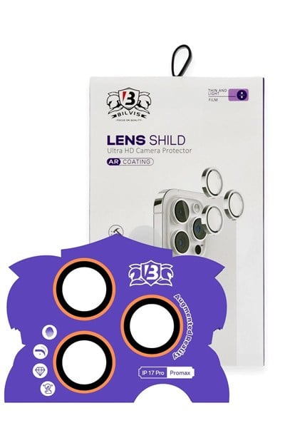 Mey İthalat®   iPhone 17 Pro Max Bilvis Titan Kamera Lens - Turuncu