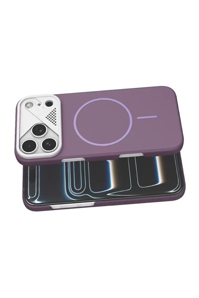 Mey İthalat®   iPhone 17 Pro Max Export Magsafe Kapak - Mor