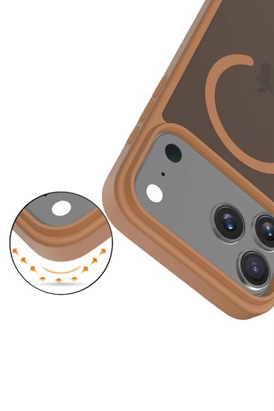 Mey İthalat®   iPhone 17 Pro Max Jota Magsafe Kapak - Çöl Titanyum