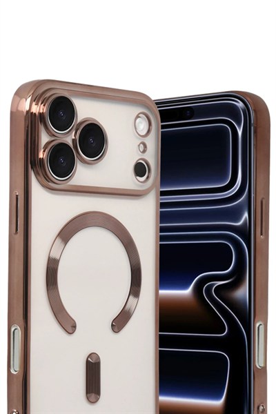 Mey İthalat®   iPhone 17 Pro Max Kross Magneticsafe Kapak - Çöl Titanyum