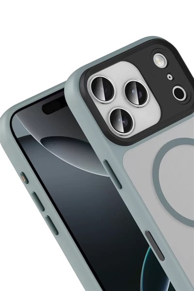 Mey İthalat®   iPhone 17 Pro Max Megane Magsafe Kapak - Titan Gri
