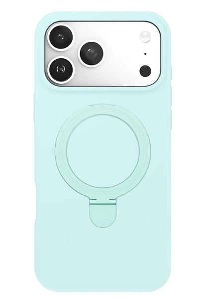 Mey İthalat®   iPhone 17 Pro Max Regal Magsafe Standlı Kapak - Su Yeşili