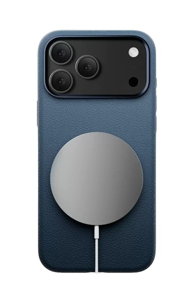 Mey İthalat®   iPhone 17 Pro Max Wonder Deri Magsafe Kapak - Lacivert