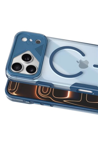 Mey İthalat®   iPhone 17 Pro Max Zinko Magsafe Kapak - Lacivert