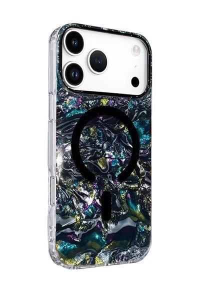 Mey İthalat®   iPhone 17 Pro Mila Dalgalı Magsafe Kapak - Lacivert