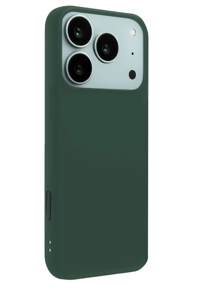 Mey İthalat®   iPhone 17 Pro Nano içi Kadife Silikon - Koyu Yeşil